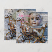 Eerste verjaardagskaart uitnodiging Wild One Victo (Voorkant / Achterkant)