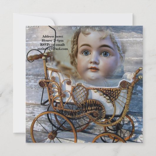 Eerste verjaardagskaart uitnodiging Wild One Victo (Achterkant)