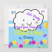 Eerste verjaardagskaart uitnodiging Wilde Eén (Voorkant)