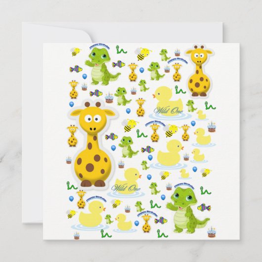 Eerste verjaardagskaart 'Wild One' Kaart (Voorkant)