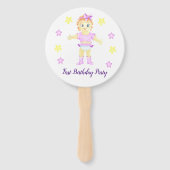Eerste verjaardagsmeisje feest handwaaier (Voorkant)