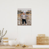 Eerste verjaardagsmijlpaal fotobord poster (Keuken)