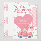 Eerste verjaardagsthema Valentijn Kaart (Voorkant / Achterkant)