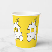 Eerste verjaardagstreinfeest papieren bekers (Achterkant)