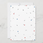 Eerste verjaardagsuitnodiging honkbal kaart (Achterkant)