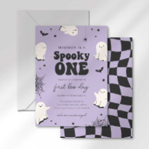 Eerste verjaardagsuitnodiging Spooky One Eerste Bo