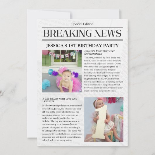 Eerste verjaardingsaankondiging van het brekende n kaart (Achterkant)