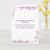 Eerste verpleegbaan kaart — Gefeliciteerd (Gele Bloem)
