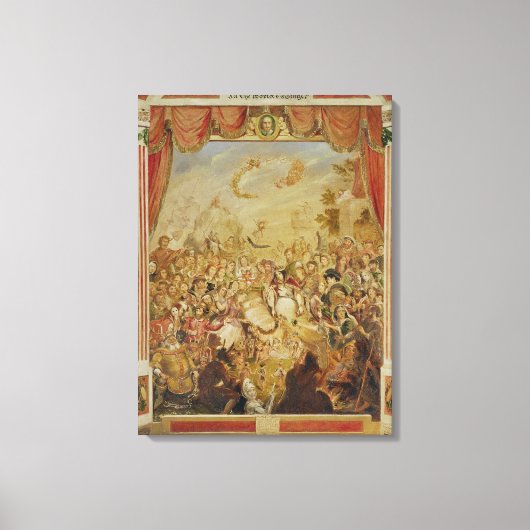 Eerste verschijning van William Shakespeare (1564- Canvas Afdruk (Voorkant)