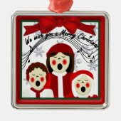 Eerste versiering kerstCarolers Metalen Ornament (Voorkant)