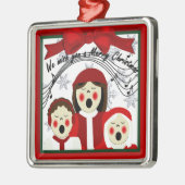 Eerste versiering kerstCarolers Metalen Ornament (Links)