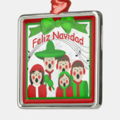 Eerste versiering van de kerstMexicaanse Carolers  Metalen Ornament (Links)