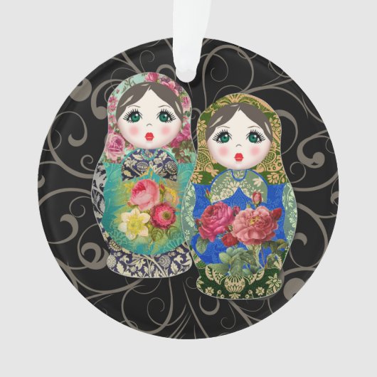 Eerste versiering van de Russische Dolls Kerstbaby Ornament (voorkant)