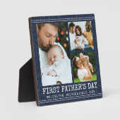 EERSTE VERVANGENDE DAG 3 Foto Collage Faux Denim Fotoplaat (Voorkant)