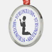 eerste verzoening - biecht metalen ornament (Links)