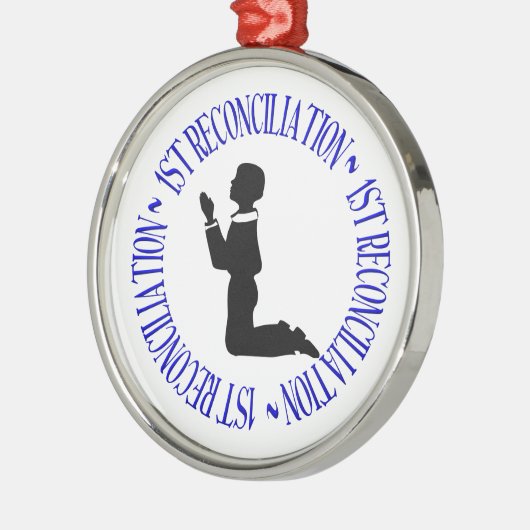 eerste verzoening - biecht metalen ornament (Links)