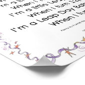 EERSTE VIER LEAP JAREN Poster 12,56 x 10,35 inch (Hoek)