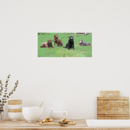 Eerste vier poster (Keuken)