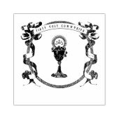 Eerste Vintage van de Eucharistieviering Rubberstempel (Afrduk)