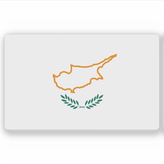 Eerste vlag van Cyprus (1960) Sticker (Voorkant)
