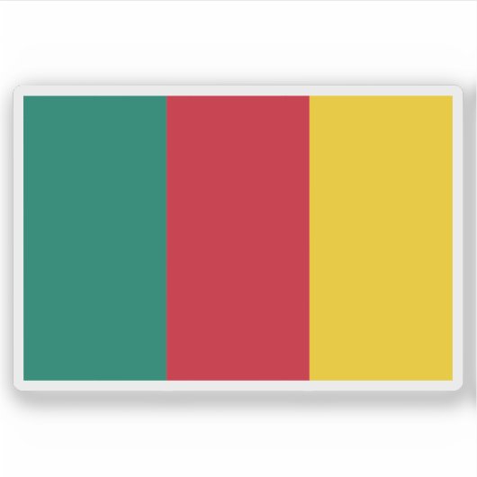 Eerste vlag van Kameroen (1960-1961) Sticker (Voorkant)