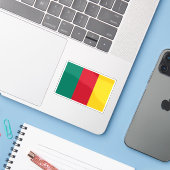 Eerste vlag van Kameroen (1960-1961) Sticker (Laptop met iPhone)