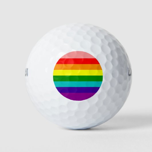 Eerste vlag voor regenboogpride golfballen (Voorkant)