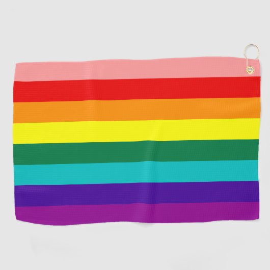 Eerste vlag voor regenboogpride golfhanddoek (Horizontaal)