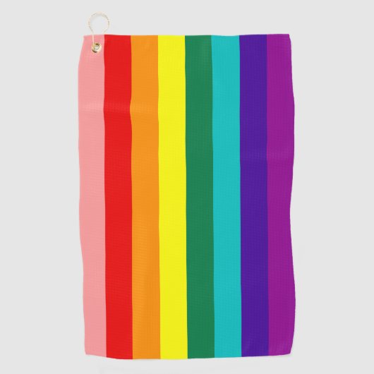Eerste vlag voor regenboogpride golfhanddoek (Voorkant)