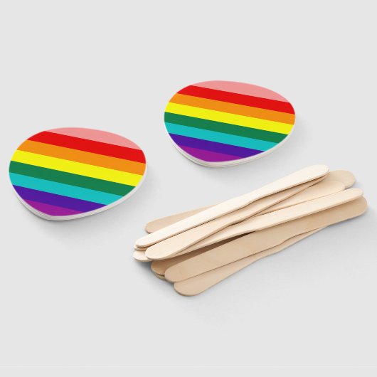 Eerste vlag voor regenboogpride handwaaier (Niet-gemonteerd)