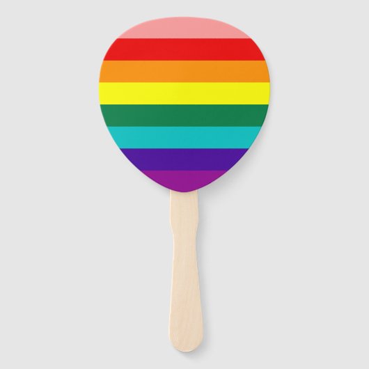 Eerste vlag voor regenboogpride handwaaier (Achterkant)