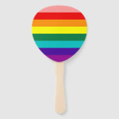 Eerste vlag voor regenboogpride handwaaier (Voorkant)