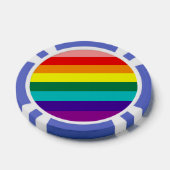 Eerste vlag voor regenboogpride pokerchips (Enkel)