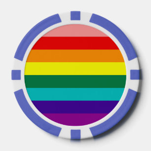 Eerste vlag voor regenboogpride pokerchips