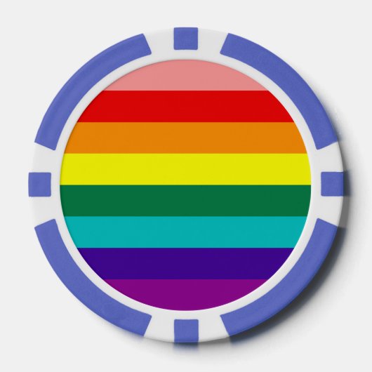 Eerste vlag voor regenboogpride pokerchips (Voorkant)