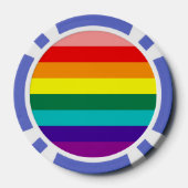 Eerste vlag voor regenboogpride pokerchips (Achterkant)
