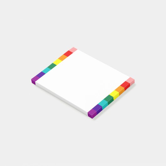 Eerste vlag voor regenboogpride post-it® notes (Schuin)
