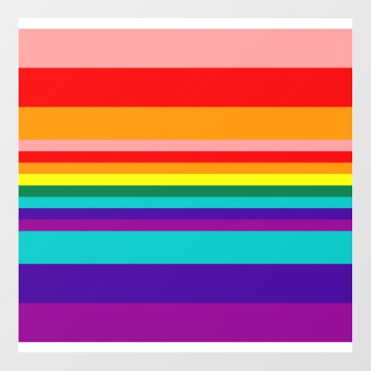 Eerste vlag voor regenboogpride raamsticker (Vel)