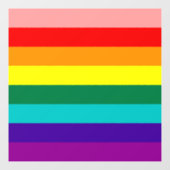 Eerste vlag voor regenboogpride raamsticker (Vel)