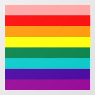 Eerste vlag voor regenboogpride raamsticker