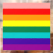 Eerste vlag voor regenboogpride raamsticker (Vel 2)