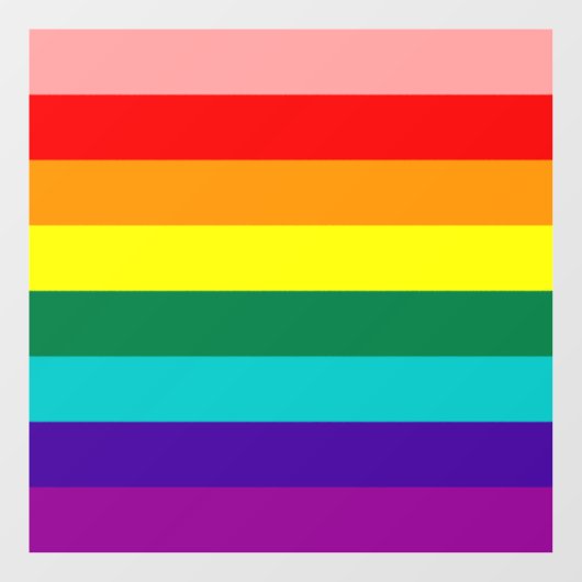 Eerste vlag voor regenboogpride raamsticker (Vel)