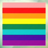 Eerste vlag voor regenboogpride raamsticker (Vel 3)
