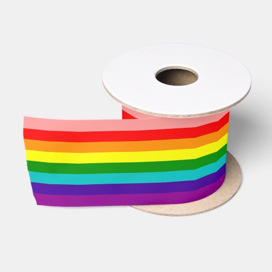 Eerste vlag voor regenboogpride satijnen lint (Spoel)