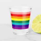 Eerste vlag voor regenboogpride shot glas (Voorkant)