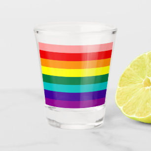 Eerste vlag voor regenboogpride shot glas