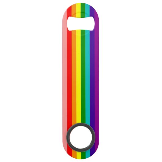 Eerste vlag voor regenboogpride speed flessenopener (Voorkant)