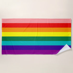 Eerste vlag voor regenboogpride strandlaken