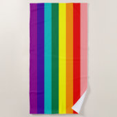 Eerste vlag voor regenboogpride strandlaken (Voorkant)