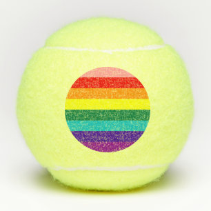Eerste vlag voor regenboogpride tennisballen